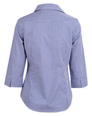 M8320Q Ladies’ Multi-Tone Check 3/4 Sleeve Shirt