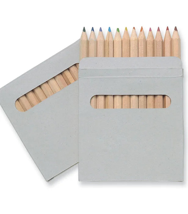 12 coloured pencils in natural Carton box