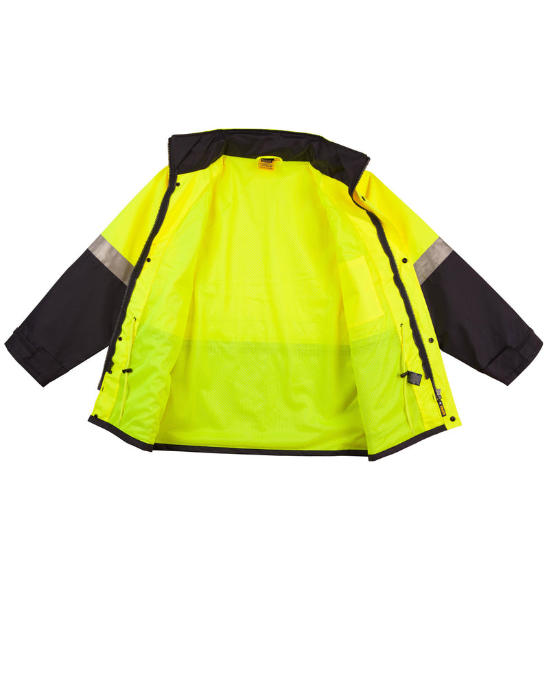 SW18A HI-VIS SAFETY JACKET WITH MESH LINING & 3M TAPES