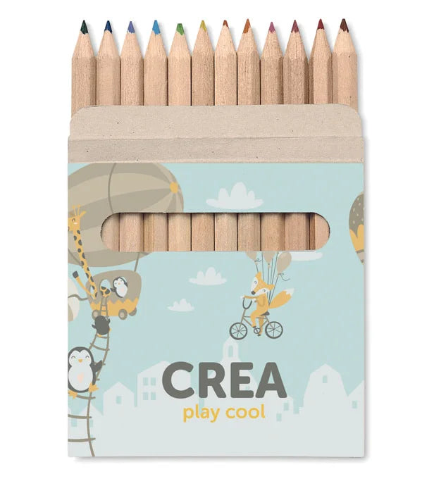 12 coloured pencils in natural Carton box