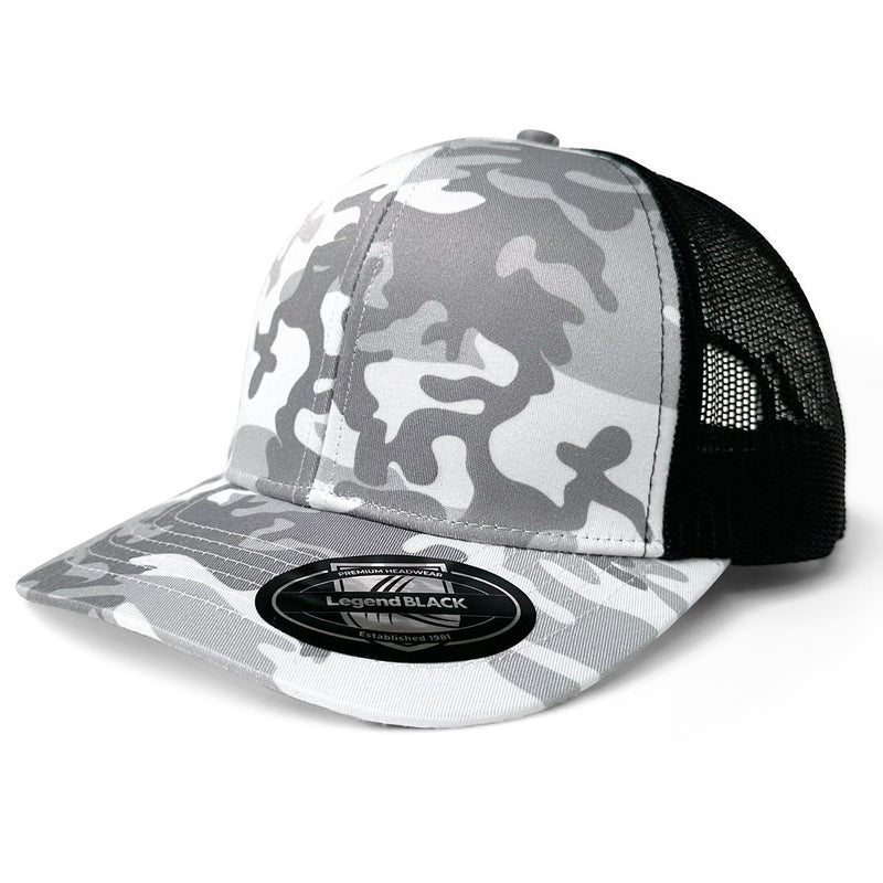 7016.Snow Camo Trucker