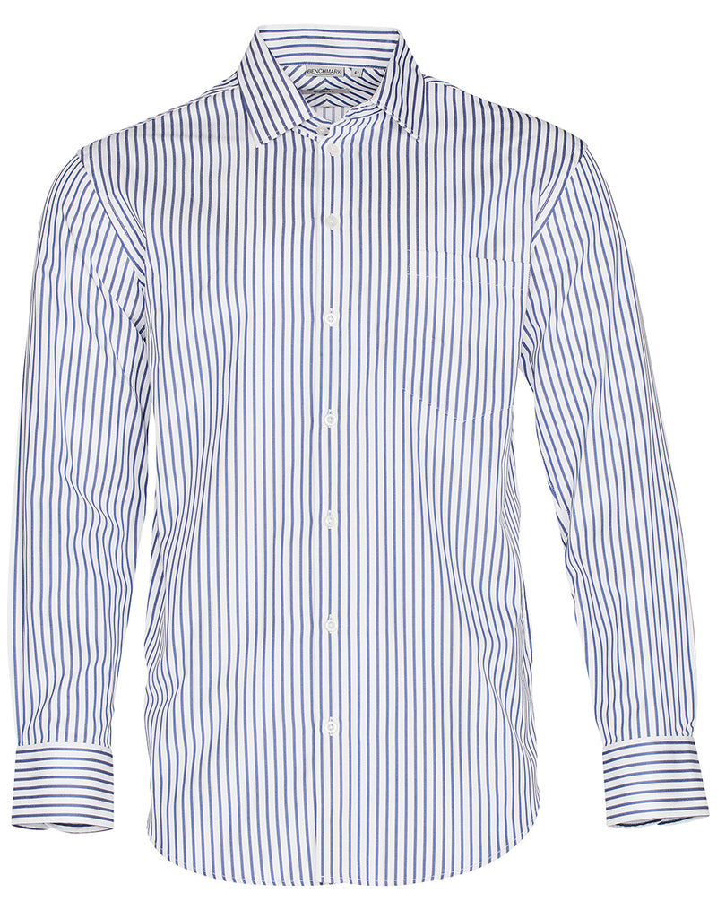 M7310L Men's Executive Sateen Stripe Long Sleeve Shirt