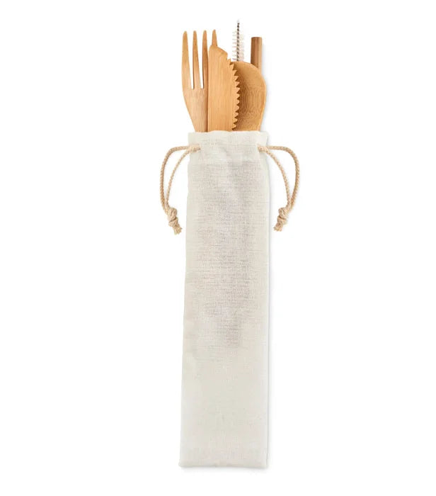Bamboo re-usable Cutlery Set