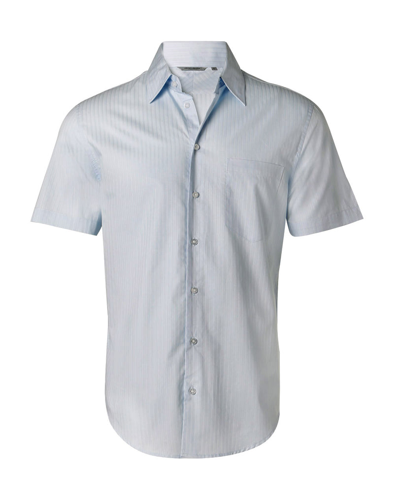 M7100S Men's Self Stripe Short Sleeve Shirt