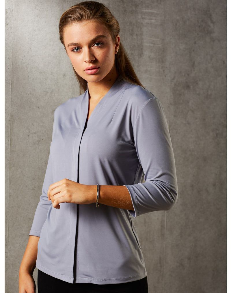 M8830 LADIES 3/4 SLEEVE STRETCH KNIT TOP ISABEL