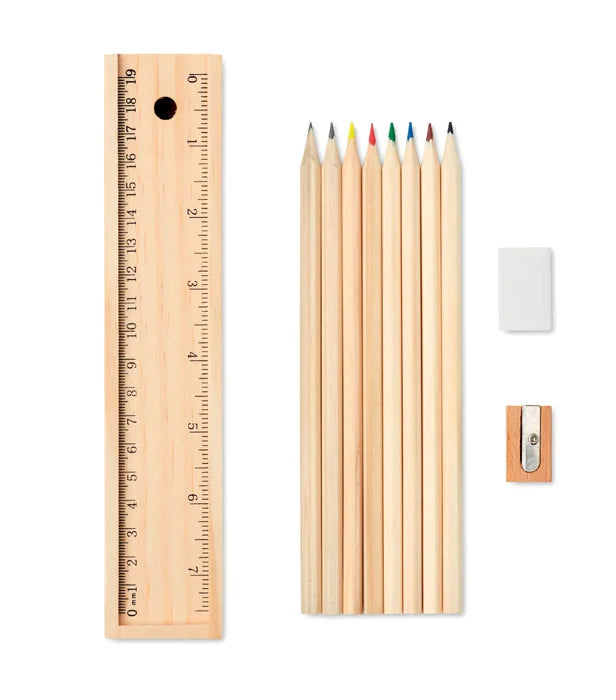 12 pieces stationery set in Wooden Box