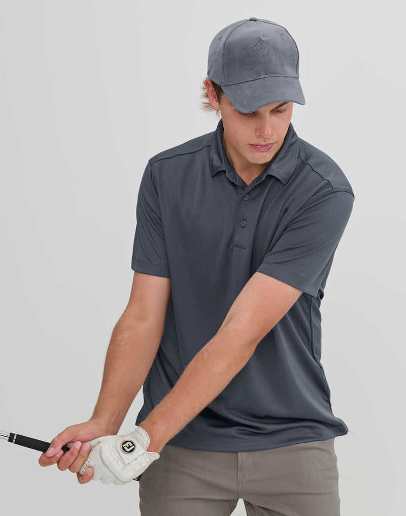 CH52 POLYESTER JACQUARD TEXTURE 5 PANEL CAP