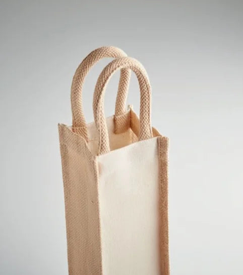 One Bottle Jute Wine Bag