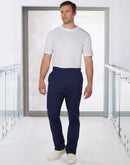 M9710 MENS SEMI-ELASTIC WAIST TIE SOLID COLOUR SCRUB PANTS
