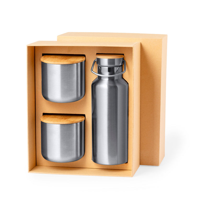 Dickinson Flask and Tumblers Set