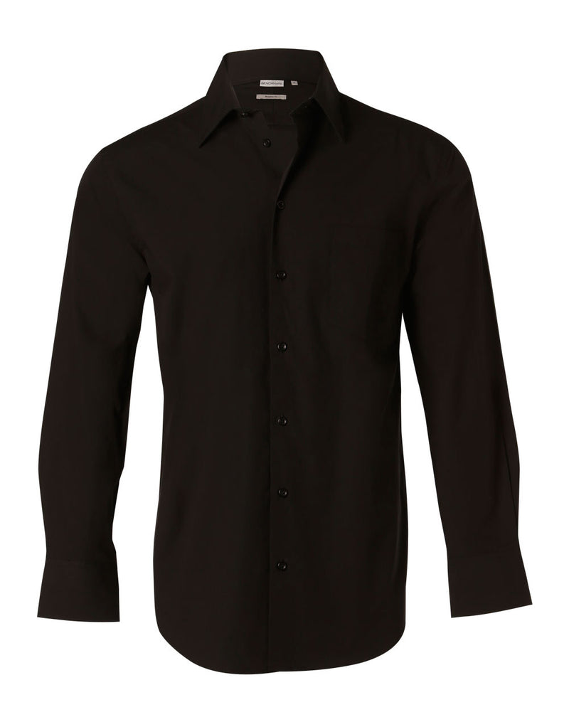 M7020L Men's Cotton/Poly Stretch Long Sleeve Shirt