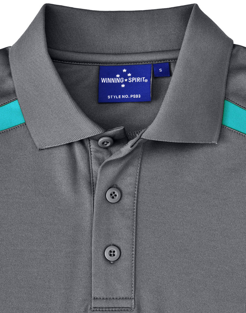 PS93 MENS SUSTAINABLE POLY/COTTON CONTRAST SS POLO