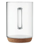 Glass mug with cork base