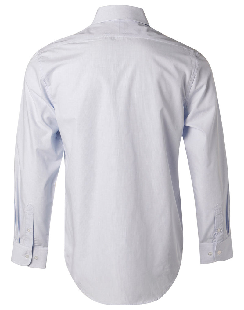 M7360L Men's Mini Check Long Sleeve Shirt