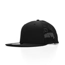 Peak 6 Panel Polyester Cap with Flat Visor, Perforated Sides