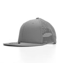 Peak 6 Panel Polyester Cap with Flat Visor, Perforated Sides