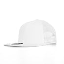 Peak 6 Panel Polyester Cap with Flat Visor, Perforated Sides