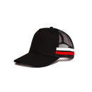 Odyssey 5 Panel Cotton Cap with Striped Mesh Sides