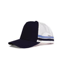Odyssey 5 Panel Cotton Cap with Striped Mesh Sides