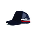 Odyssey 5 Panel Cotton Cap with Striped Mesh Sides