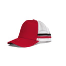 Odyssey 5 Panel Cotton Cap with Striped Mesh Sides