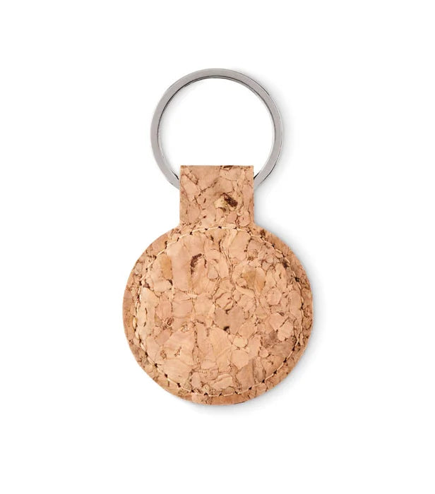 Round cork key ring