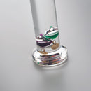 Galileo thermometer in glass