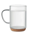 Glass mug with cork base