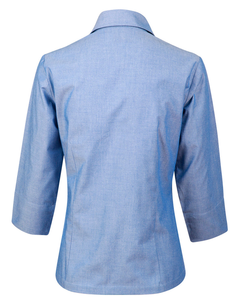 BS04 Ladies' Chambray 3/4 Sleeve