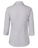 M8200Q Women's Ticking Stripe 3/4 Sleeve Shirt