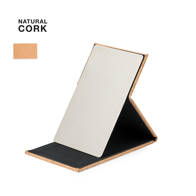 Tambour Cork Pocket Mirror