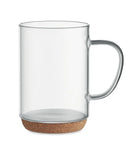 Glass mug with cork base