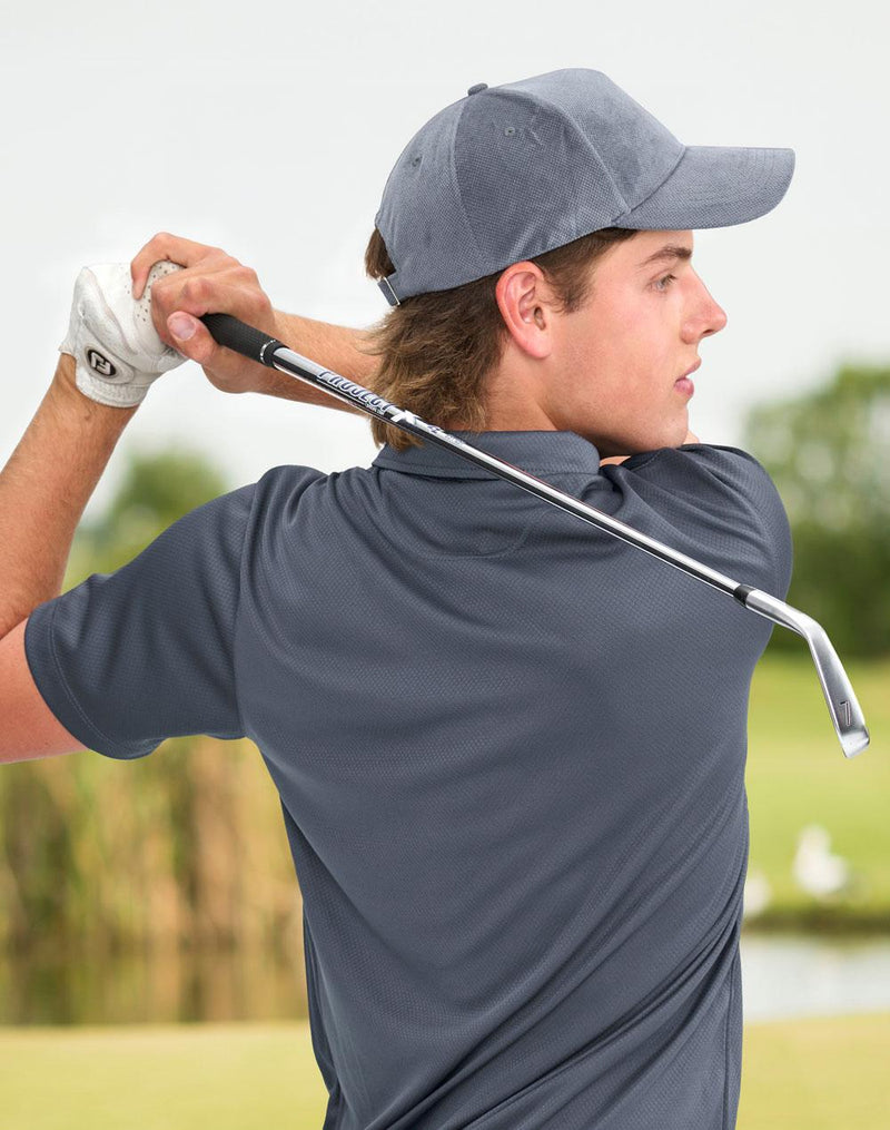 CH52 POLYESTER JACQUARD TEXTURE 5 PANEL CAP