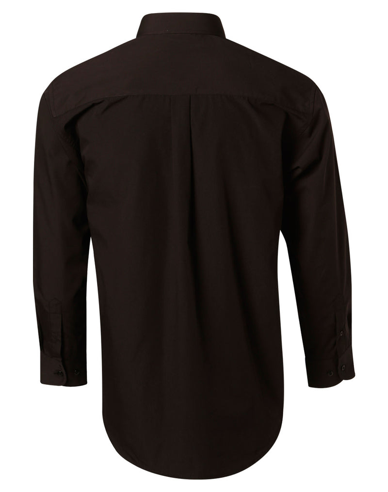 BS01L Men's Poplin Long Sleeve Business Shirt