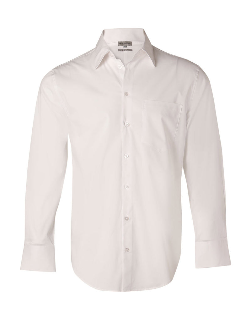 M7020L Men's Cotton/Poly Stretch Long Sleeve Shirt