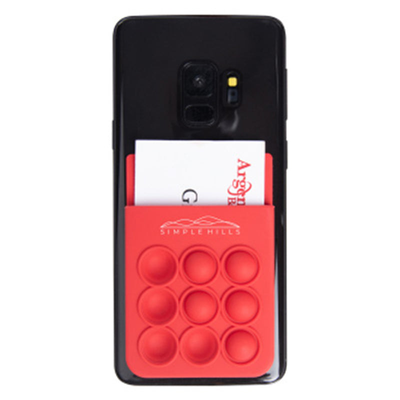 Popper Stress Reliever Silicone Phone Wallet