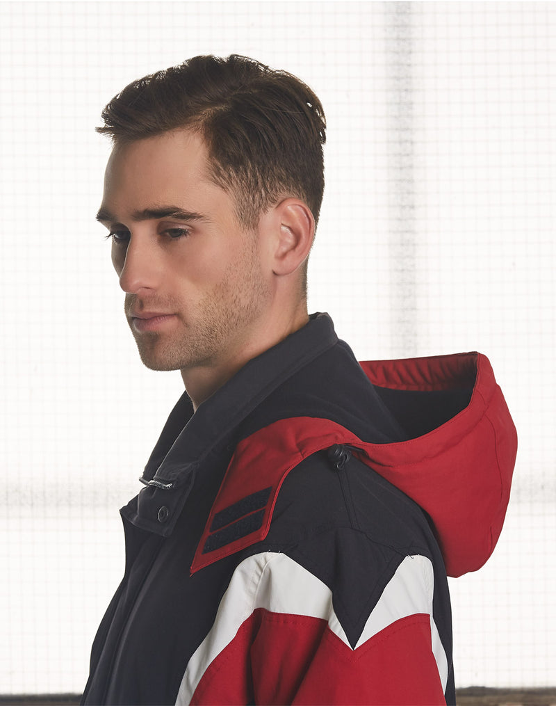 JK28 BATHURST Tri-colour Jacket With Hood Unisex