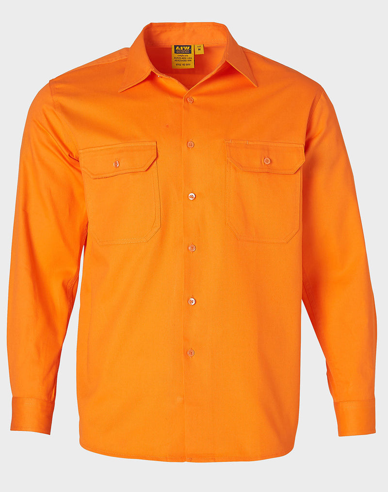 SW51 MEN'S HI-VIS L/S DRILL SHIRT