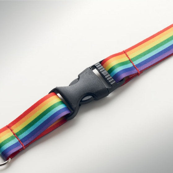 Rainbow RPET lanyard