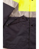 SW18A HI-VIS SAFETY JACKET WITH MESH LINING & 3M TAPES