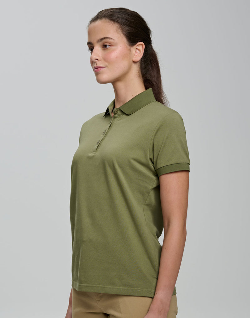 PS72 Ladies Ultrafine Cotton Pique Short Sleeve Polo