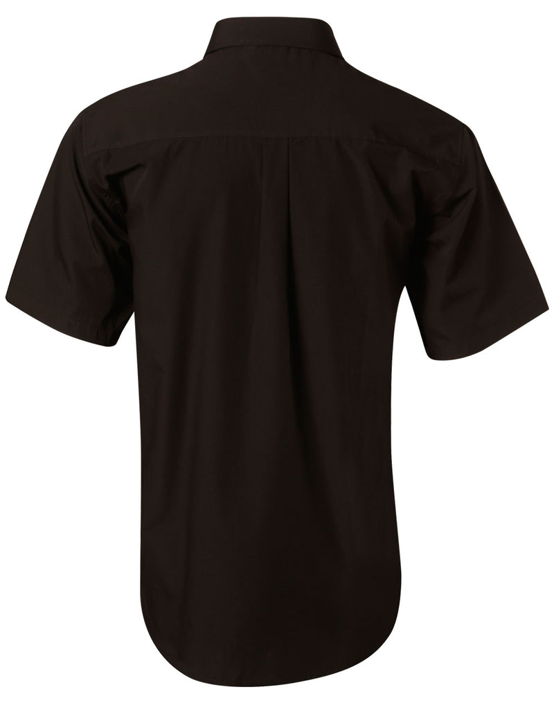 BS01S Men's Poplin Short Sleeve Business Shirt