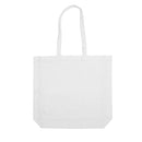 White Calico Bag With Long Handles