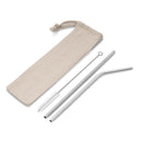Reusable Steel Straw Set - Natural