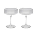 Hazel Ribbed Coupe Glasses