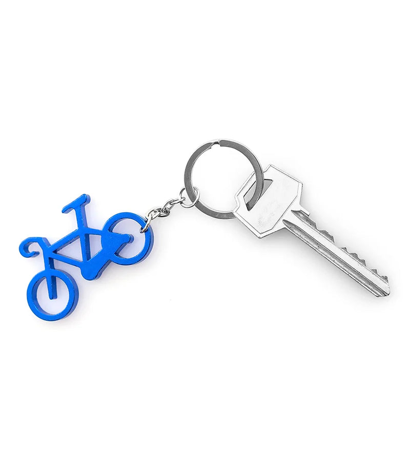 Keychain bicycle shaped