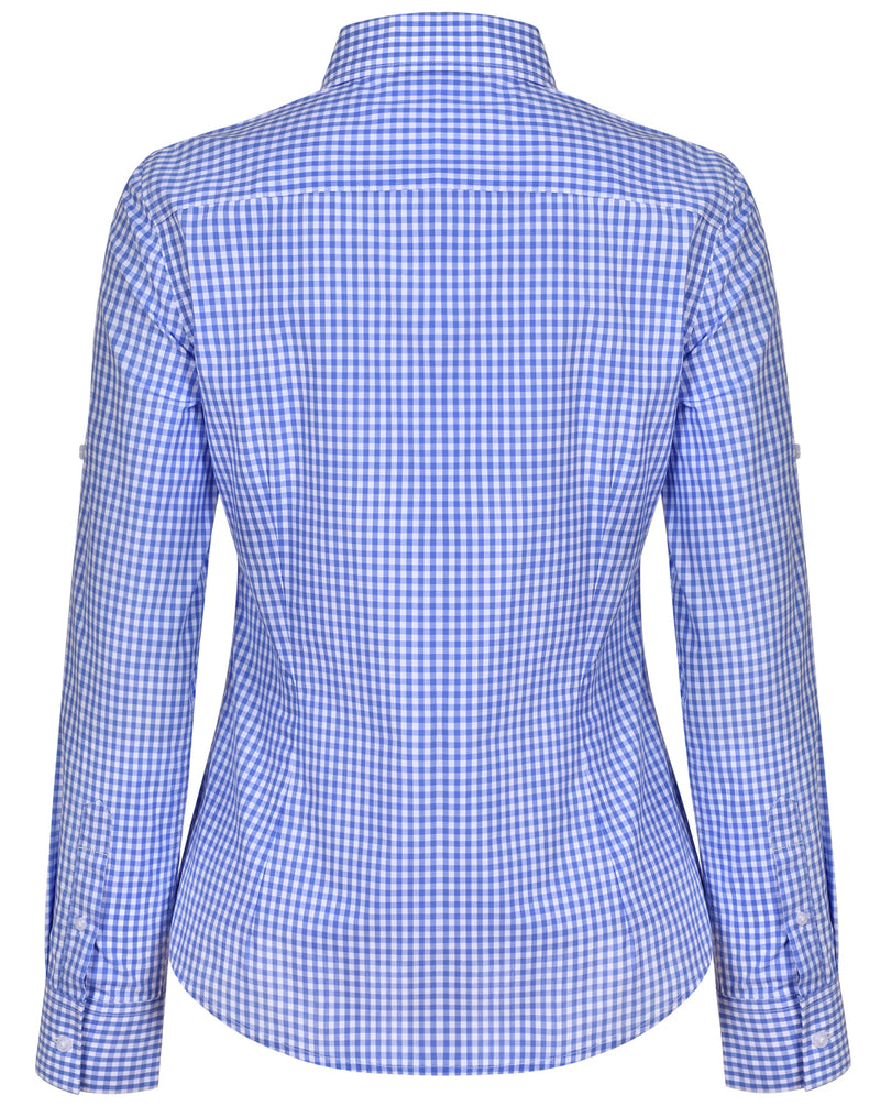 M8300L Ladies’ Gingham Check Long Sleeve Shirt