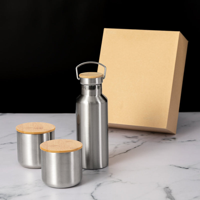 Dickinson Flask and Tumblers Set