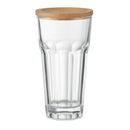 Glass Tumbler with Bamboo coaster