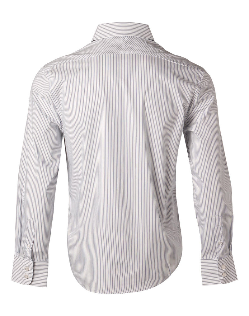 M7200L Men's Ticking Stripe Long Sleeve Shirt